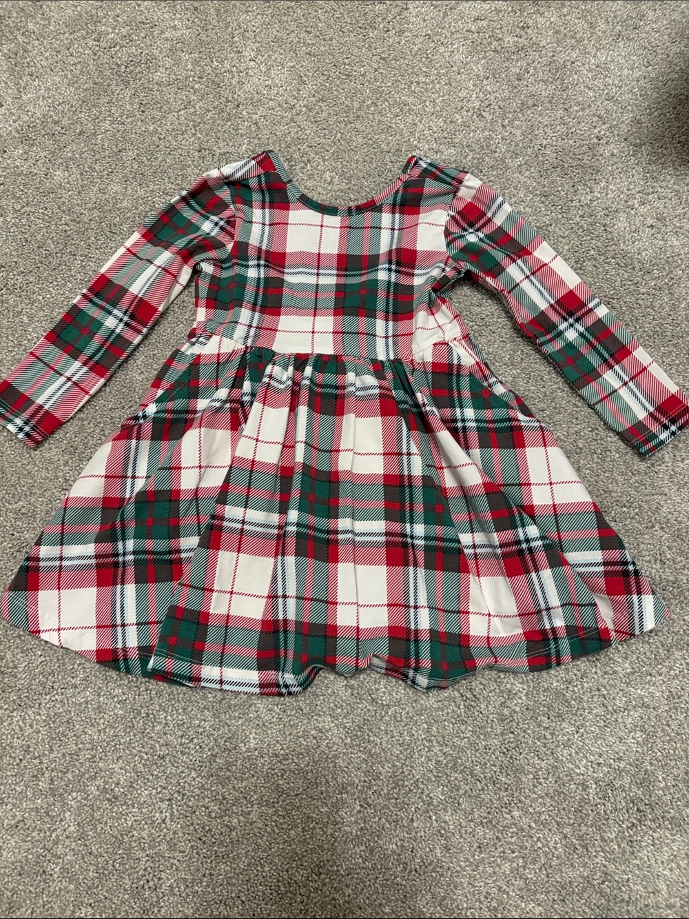 Rufflebutts toddler girls Red and Green Plaid Holiday Dress 3T